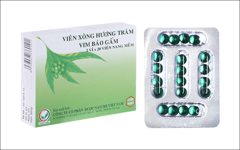 Viên xông Hương Tràm Vim Báo Gấm sát khuẩn hô hấp, giải cảm (2 vỉ x 20 viên)