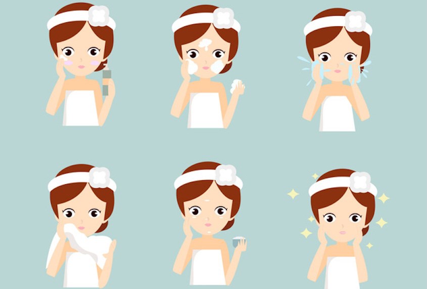 Chăm sóc da theo các bước hướng dẫn 