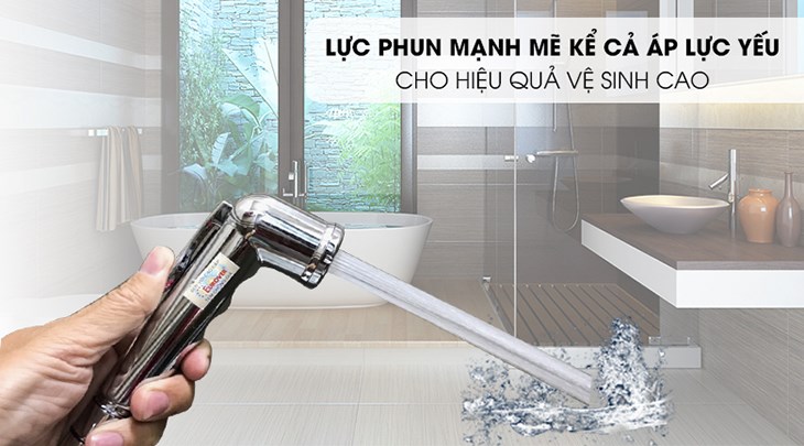 Vòi xịt vệ sinh nhựa Eurover PLE-220X là dạng vòi xịt tăng áp giúp làm sạch bồn cầu, nhà vệ sinh hiệu quả 