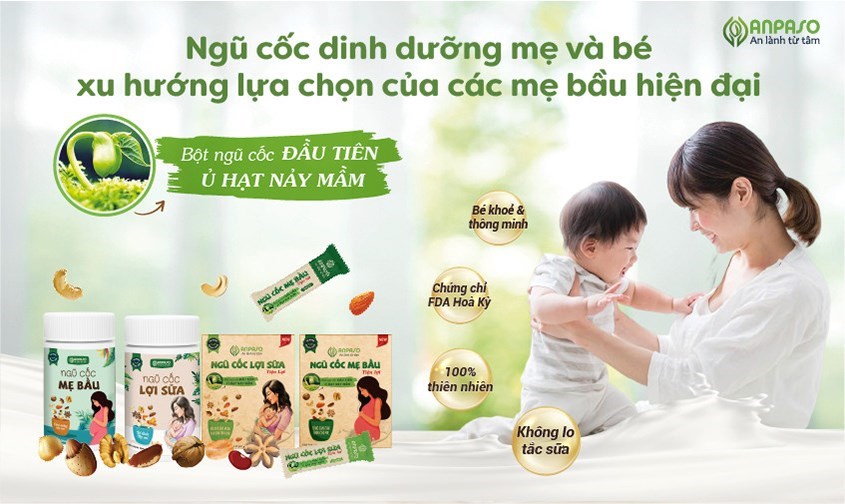 Ngũ cốc mẹ bầu Anpaso cũng là dòng sản phẩm nổi bật của thương hiệu