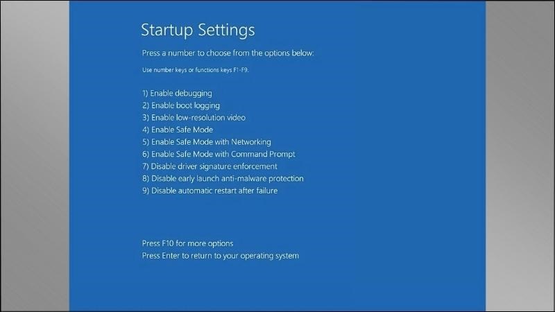 Nhấn vào phần Advanced options > Chọn Startup Settings > Chọn Restart 