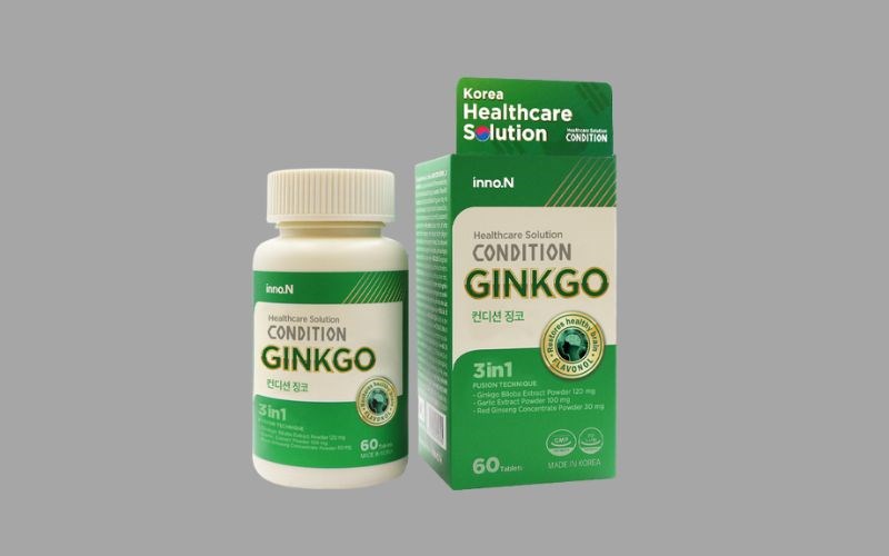 Condition Ginkgo hỗ trợ tuần hoàn não, lưu thông máu lọ 60 viên
