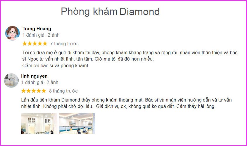 Nhận xét phòng khám Sản Nhi Diamond