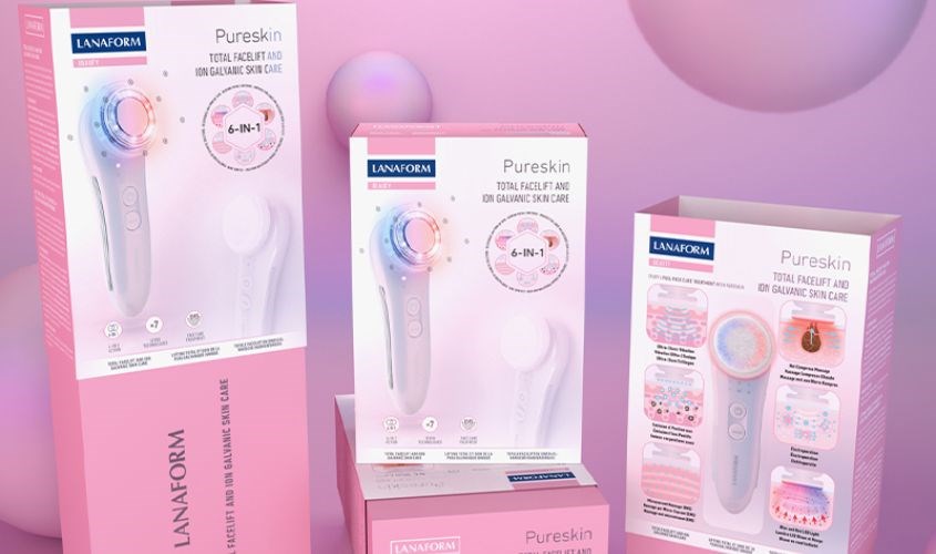 Máy massage đẩy tinh chất 6 trong 1 Lanaform Pureskin LA131312