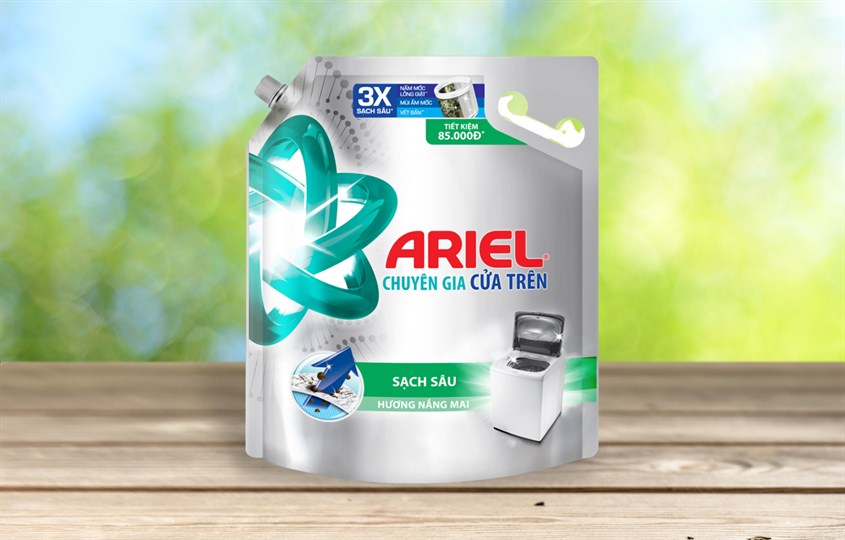 Nước giặt Ariel Sạch Sâu hương nắng mai túi 3.4 lít Nước giặt Ariel Sạch Sâu hương nắng mai túi 3.4 lít