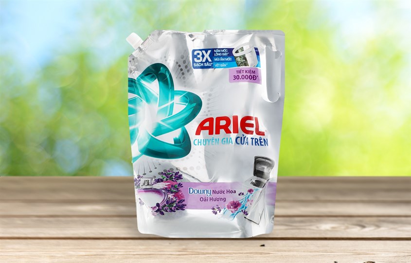 Nước giặt Ariel Downy hương hoa oải hương túi 3.1 lít Nước giặt Ariel Downy hương hoa oải hương túi 3.1 lít