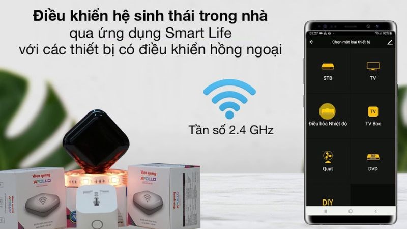 Bộ Điều Khiển Hồng Ngoại Điện Quang với ứng dụng Smart Life
