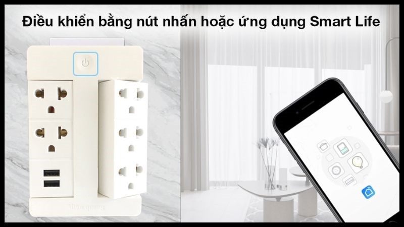 Ổ Cắm Xoay 90 Độ Thông Minh Điện Quang vô cùng tiện lợi