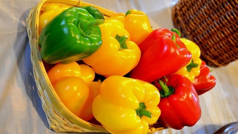 Ớt chuông có lượng calo khác nhau tùy vào màu sắc từng loại