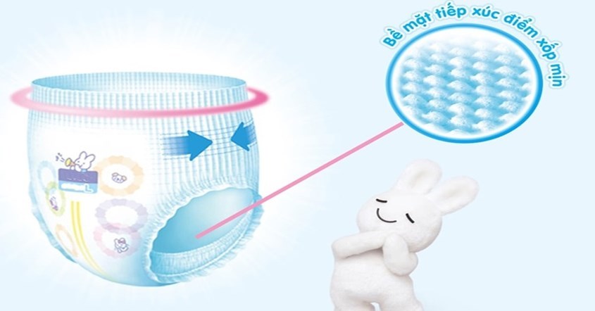 Bỉm Merries có thấm hút vượt trội