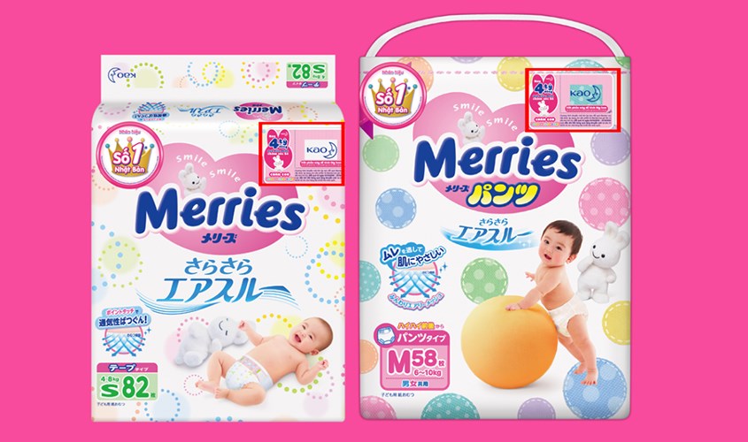 Bỉm Merries nội địa và nhập khẩu đều có chất lượng tốt