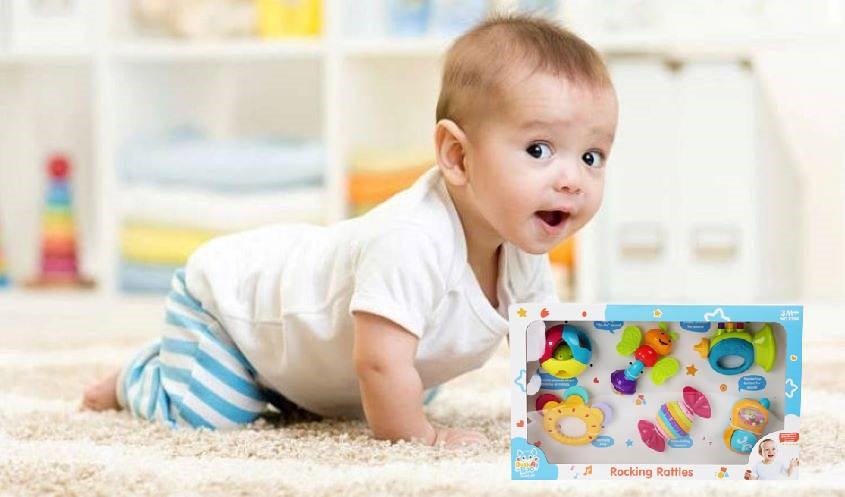 Hộp đồ chơi lục lạc Peek A-Boo 939A (6 cái)