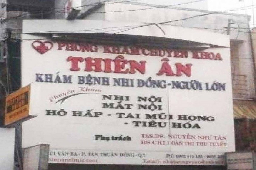 Phòng khám nhi quận 7 Thiên Ân