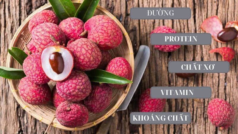 Thành phần dinh dưỡng trong vải thiều rất đa dạng