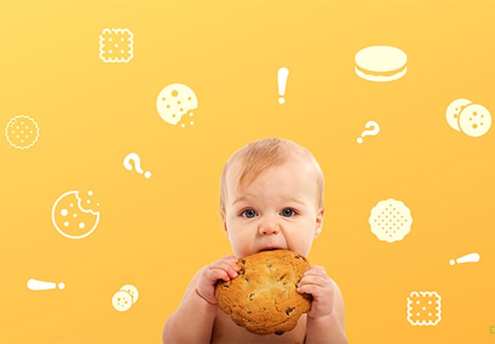 Bánh ăn dặm giúp bé rèn khả năng nhai, nuốt, tự lập,...