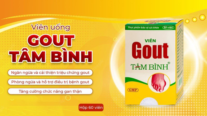 Viên Gout Tâm Bình hỗ trợ giảm các cơn đau và triệu chứng do gout
