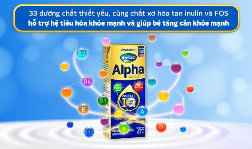 33 dưỡng chất thiết yếu cùng chất xơ hòa tan FOS và inulin sẽ hỗ trợ nâng cao sức khỏe hệ tiêu hóa