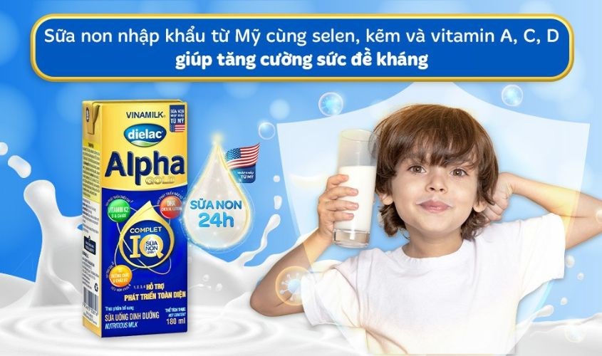 Sữa Dielac Alpha Gold giúp tăng sức đề kháng cho bé