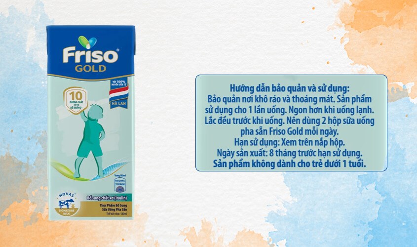 Lắc đều trước khi sử dụng để sữa được hòa tan