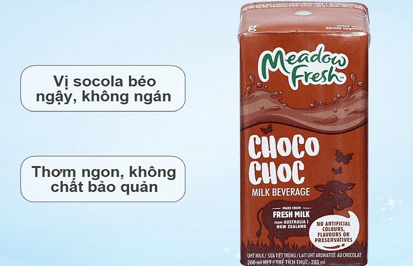 Sữa tươi tiệt trùng Meadow Fresh hương socola