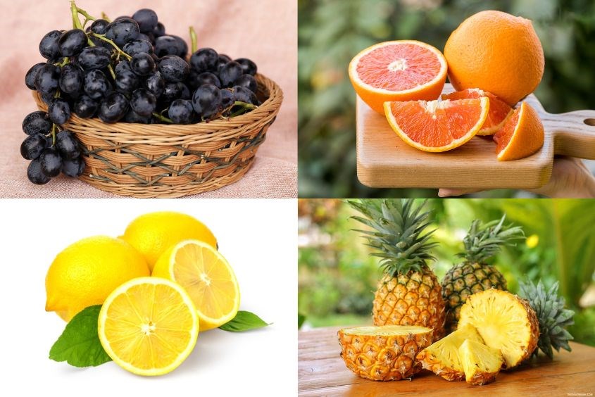 Cách làm sinh tố nho cho bé với cam, dứa