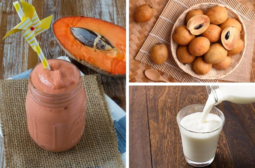 Sinh tố sapoche cho bé