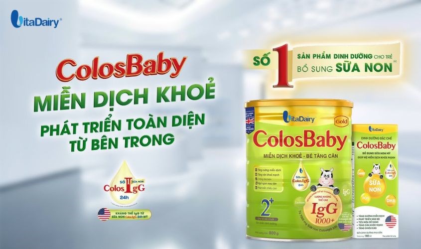 Sữa bột ColosBaby Bio Gold 2+ (sữa non) hương vani 800g (từ 2 tuổi)