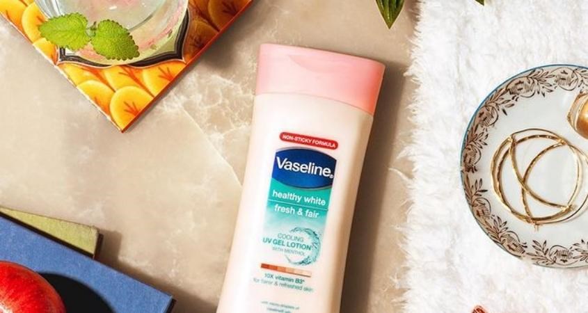 Gel dưỡng thể dịu mát trắng da Vaseline Healthy White Fresh & Fair 200 ml