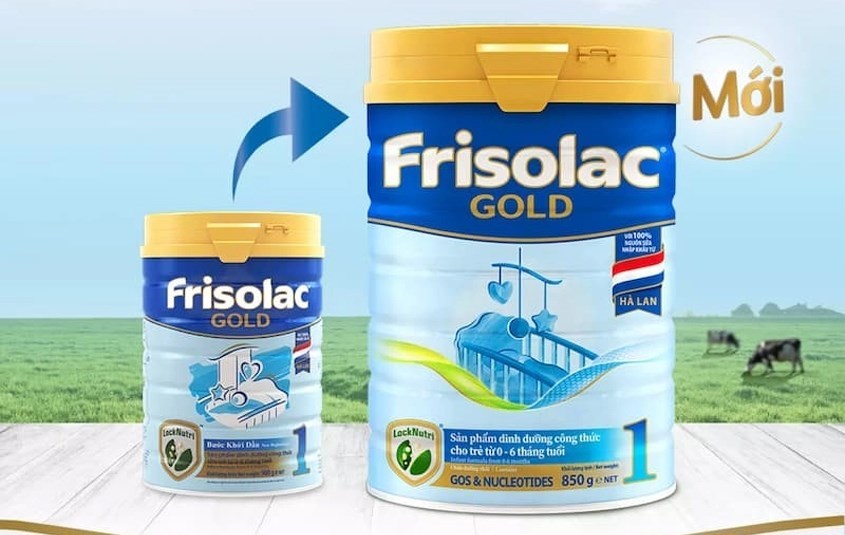 Sữa bột Frisolac Gold số 1 850g (0 - 6 tháng)