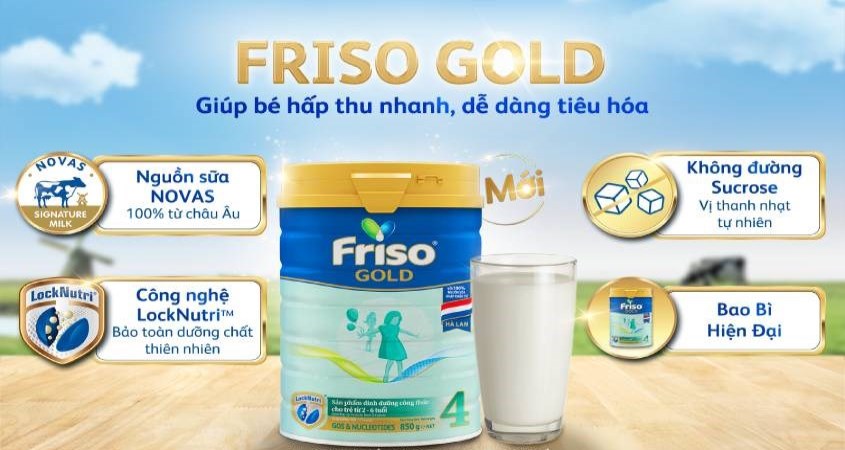 Sữa bột Friso Gold số 4 850g (2 - 6 tuổi)