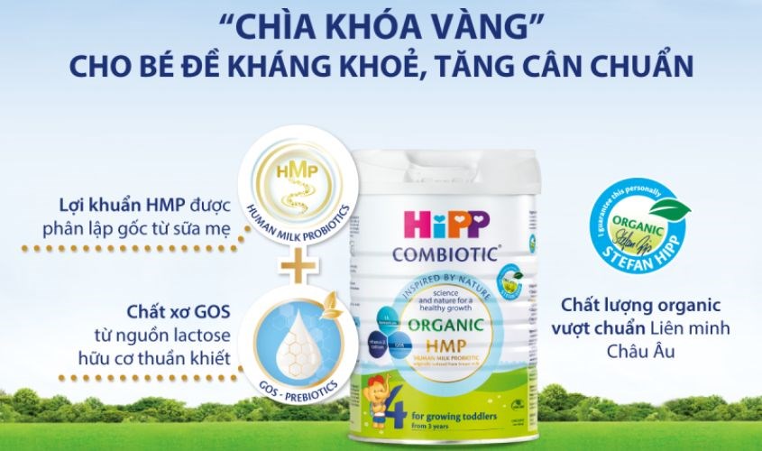 Sữa bột HiPP Organic Combiotic số 4 800g (từ 3 tuổi)