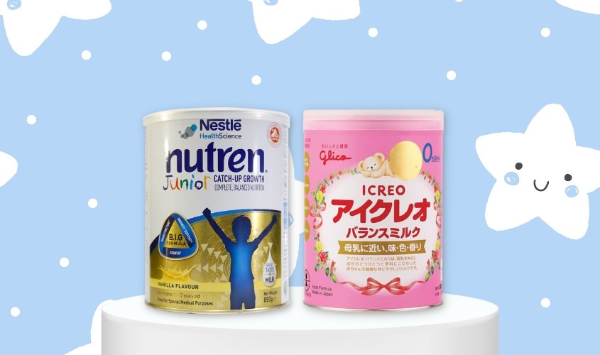 Những điểm khác nhau giữa sữa Glico và sữa Nutren Junior