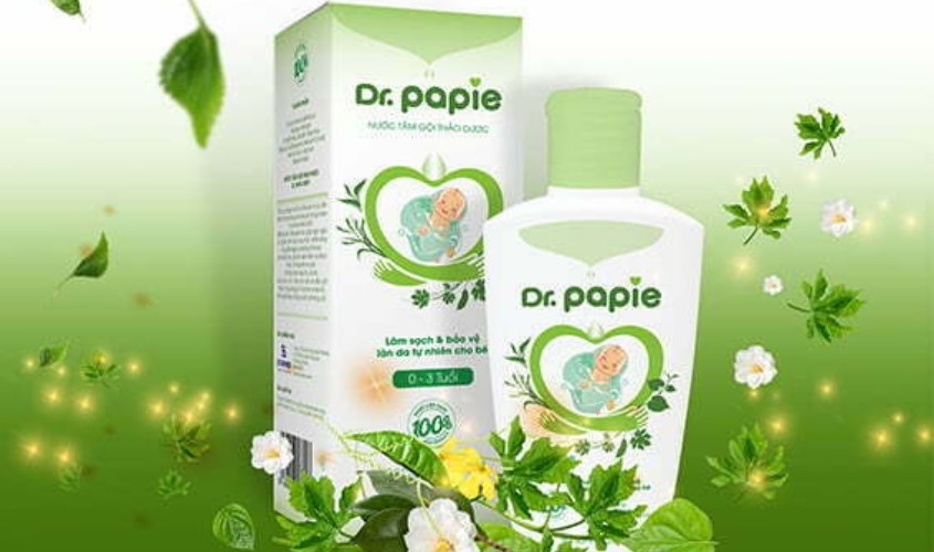 Nước tắm gội cho bé Dr.Papie chiết xuất thảo dược 230 ml (0 - 3 tuổi)