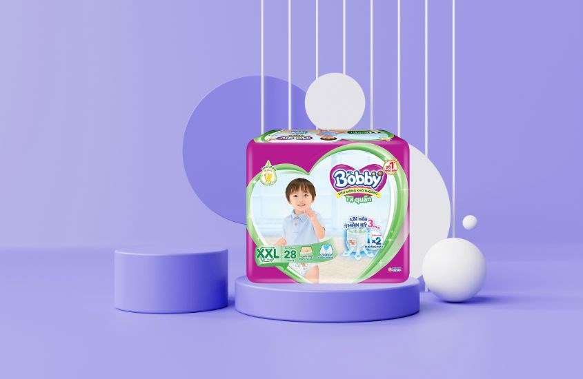 Tã quần Bobby size XXL 28 miếng (15 - 25 kg)