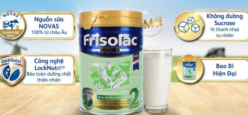 Sữa bột Frisolac Gold số 2 850g (6 - 12 tháng)