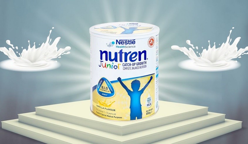 Sữa Nutren Junior Sữa bột Nutren Junior hương vani 850g (1 - 12 tuổi)