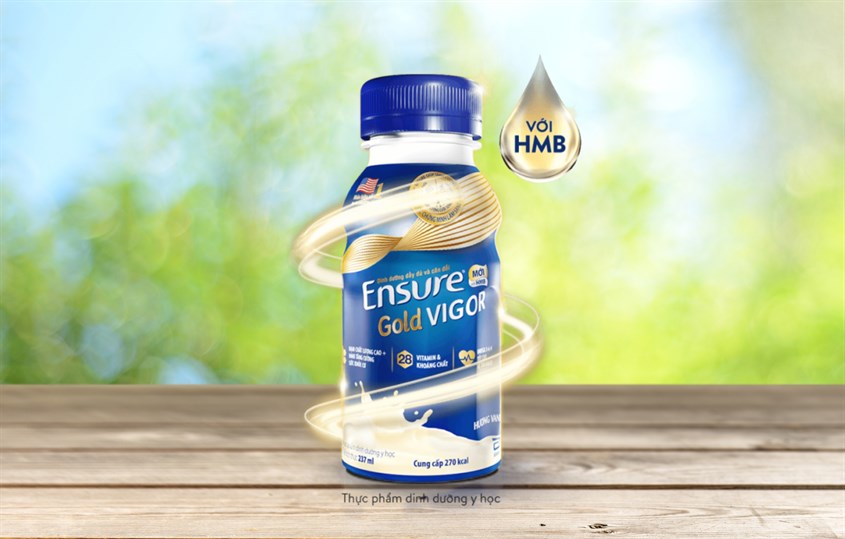 Sữa Ensure Gold Vigor chứa dưỡng chất HMB và protein