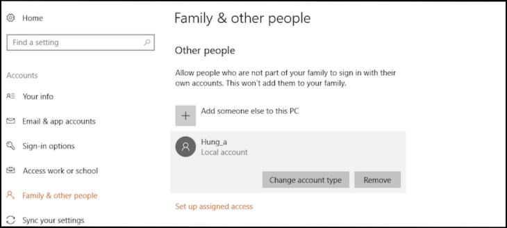 Thao tác tạo tài khoản quản trị mới như sau