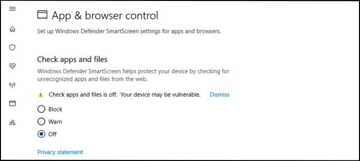 Tính năng SmartScreen