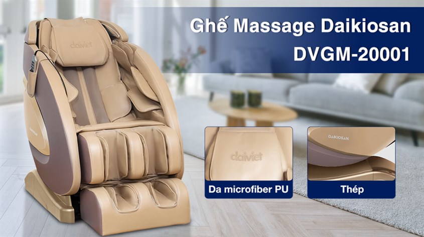 Ghế massage Daikiosan DVGM-20001 sang trọng với khung sườn chắc chắn Ghế massage Daikiosan DVGM-20001 sang trọng với khung sườn chắc chắn
