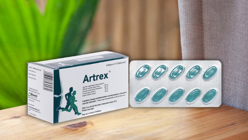 Artrex trị viêm khớp dạng thấp, thoái hóa khớp (6 vỉ x 10 viên)