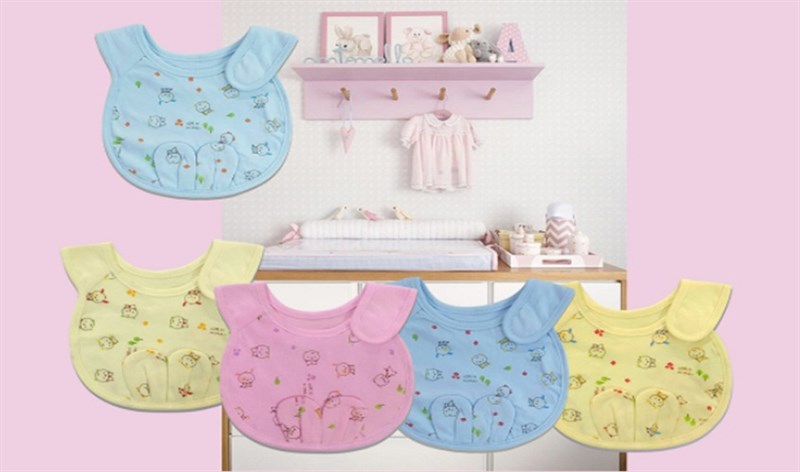 Yếm ăn cho bé tai thỏ cotton BabyMommy hình ảnh dễ thương