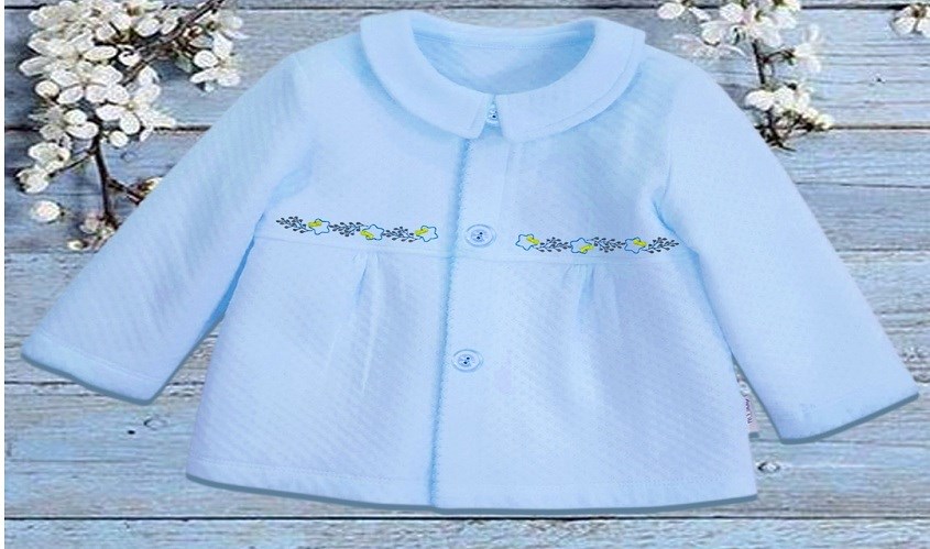 Áo khoác vải dệt bông bé gái BabyMommy, họa tiết hoa xinh xắn
