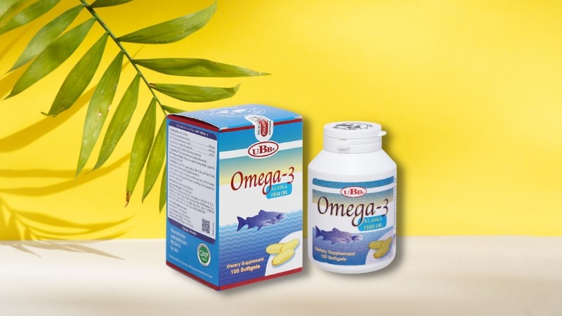  UBB Omega-3 hỗ trợ giảm mỡ máu, phát triển não bộ lọ 100 viên