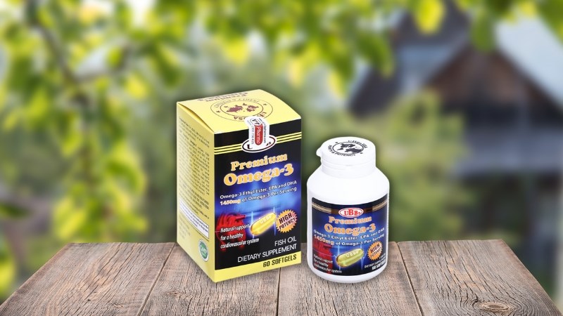  UBB Premium Omega 3 bổ mắt, bổ não, giảm mỡ máu lọ 60 viên