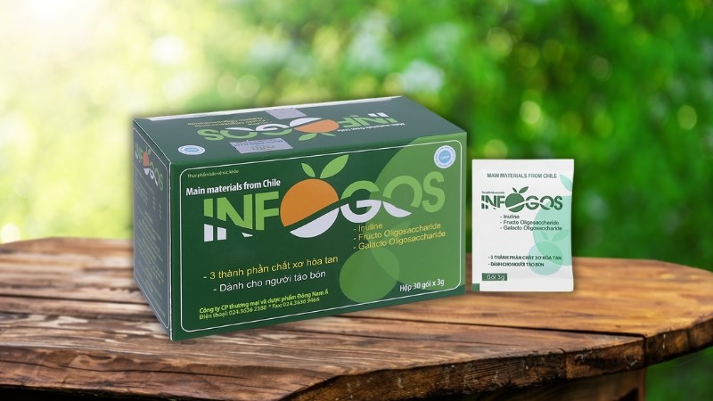 Bột chất xơ hoà tan Infogos hỗ trợ giảm táo bón hộp 30 gói x 3g 