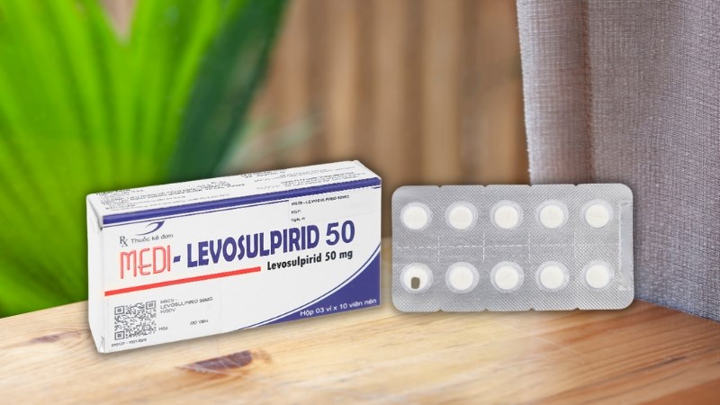 Medi-Levosulpirid 50 trị tâm thần phân liệt (3 vỉ x 10 viên)