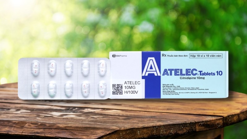 Atelec Tablets 10 trị tăng huyết áp (10 vỉ x 10 viên) 