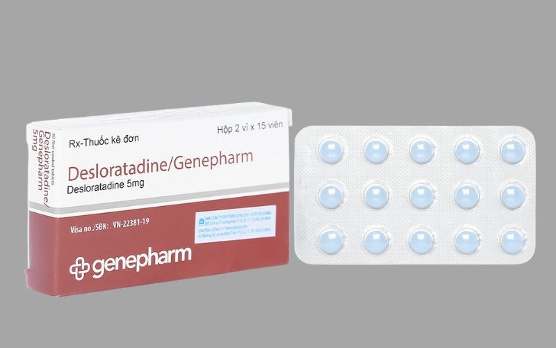 Desloratadine Genepharm 5mg trị viêm mũi dị ứng, mày đay (2 vỉ x 15 viên)