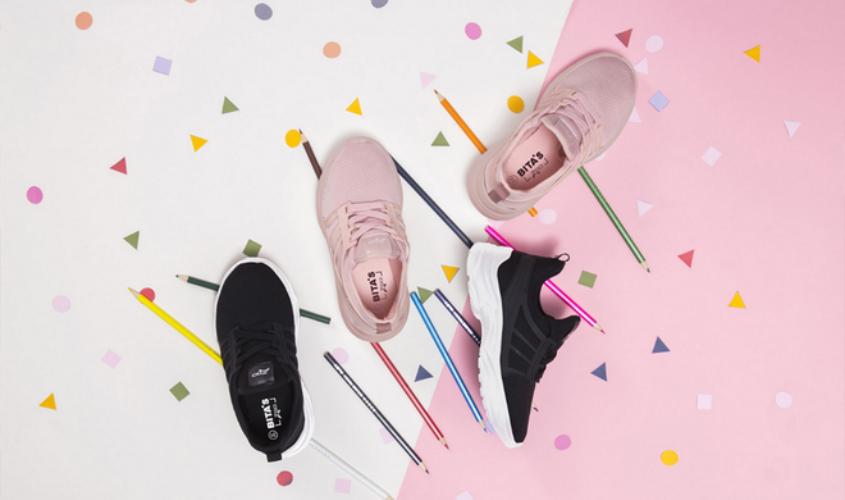 Thiết kế giày hợp thời trang, phối màu hài hòa